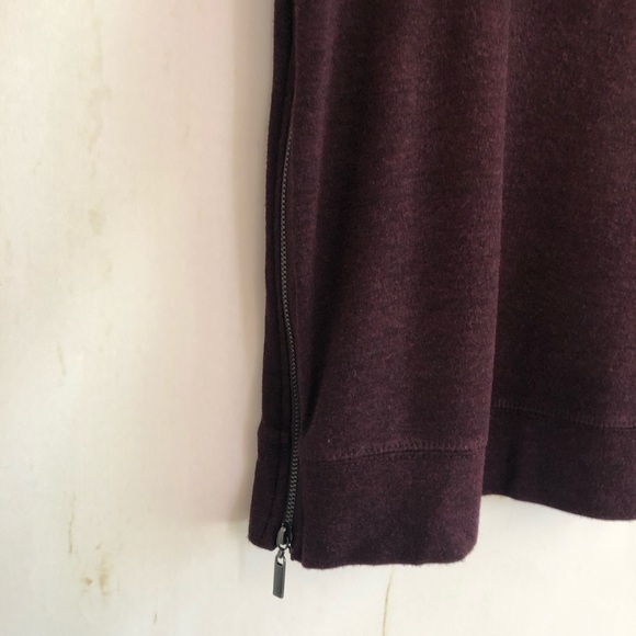 Matty M Burgundy Top with Side Zippers - Picture 5 of 7